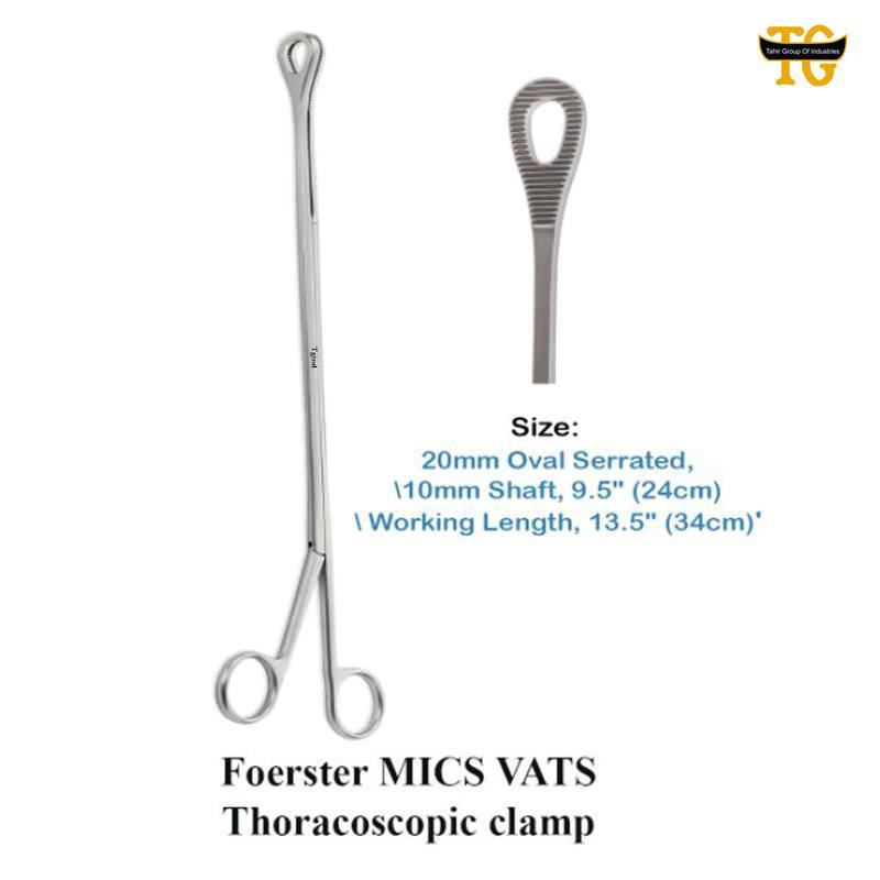 Foerster MICS VATS Thoracoscopic clamp, surgical instruments, TGI's own catalog photograph