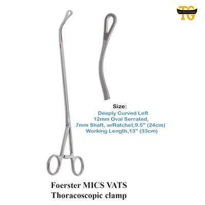 Foerster MICS VATS Thoracoscopic clamp, surgical instruments, TGI's own catalog photograph