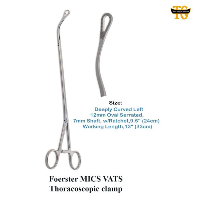Foerster MICS VATS Thoracoscopic clamp, surgical instruments, TGI's own catalog photograph