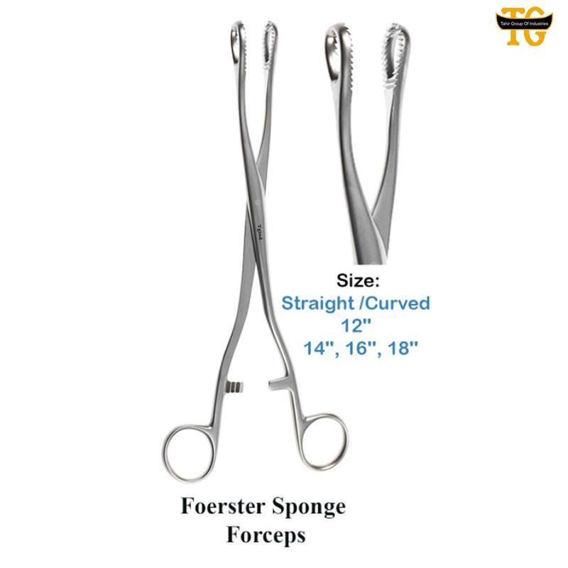 Foerster Sponge Forceps, surgical instruments, TGI's own catalog photograph