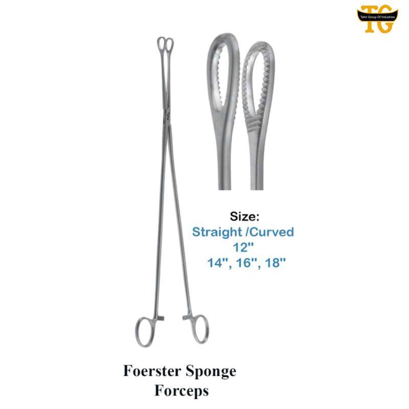Foerster Sponge Forceps, surgical instruments, TGI's own catalog photograph