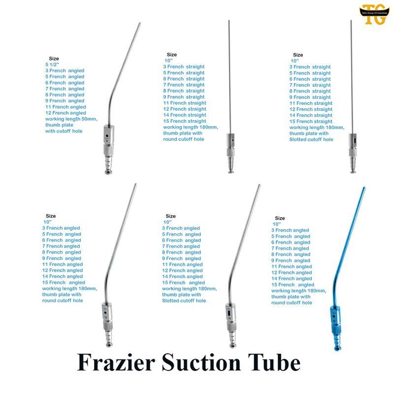 Frazier Suction Tube Set, surgical instruments, TGI's own catalog photograph