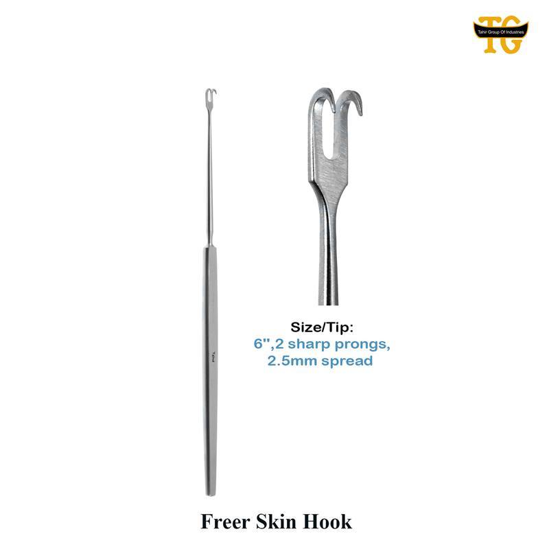 Freer Hook, surgical instruments, TGI's own catalog photograph