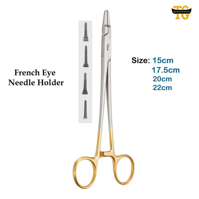 French Eye Needle Holder, surgical instruments, TGI's own catalog photograph