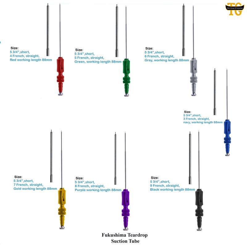Fukushima Teardrop Suction Tube, surgical instruments, TGI's own catalog photograph