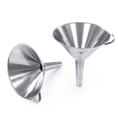 Funnel, hollowware and sterilization boxes, TGI's own catalog photograph