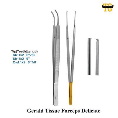 Gerald Tissue Forceps, surgical instruments, TGI's own catalog photograph