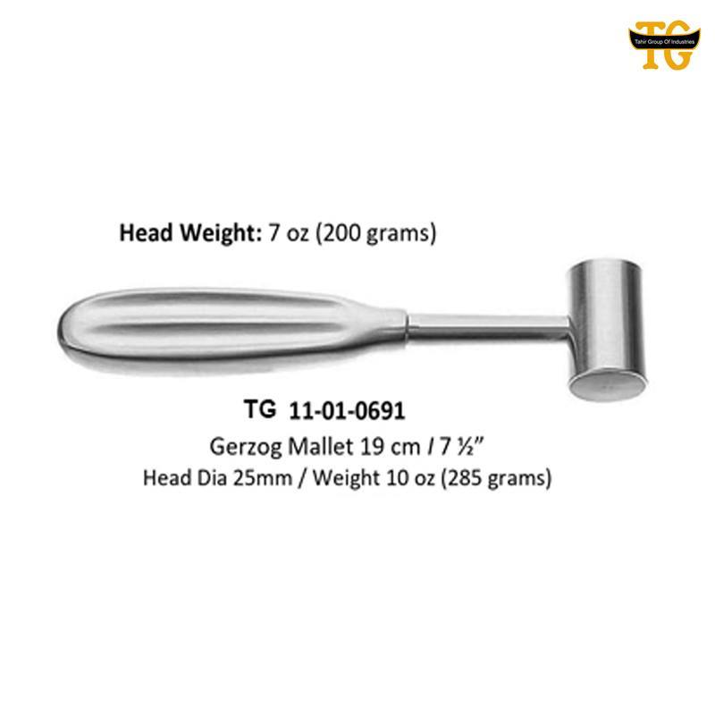 Gerzog Mallet, orthopedic instruments, TGI's own catalog photograph