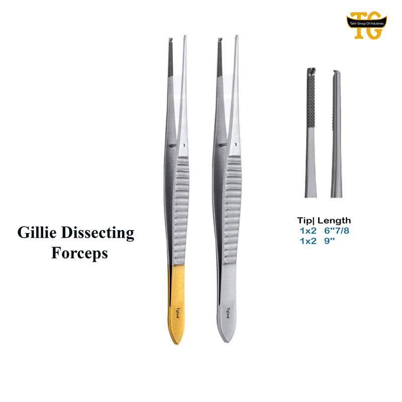 Gillie Dissecting Forceps, surgical instruments, TGI's own catalog photograph