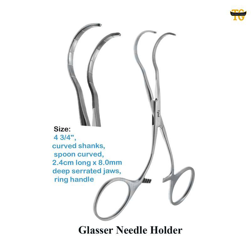 Glasser Needle Holder, surgical instruments, TGI's own catalog photograph