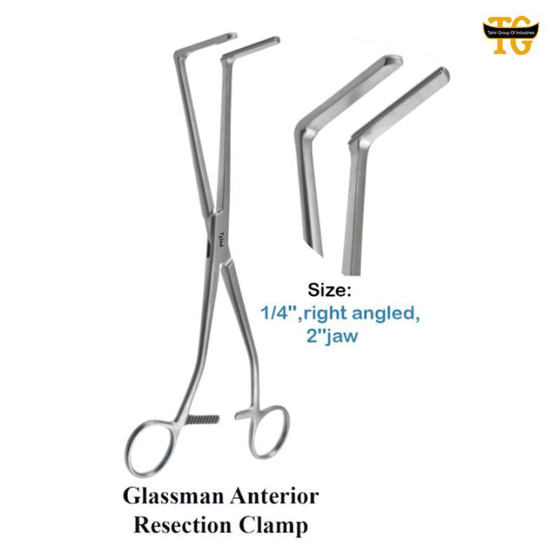 Glassman Anterior Resection Clamp, surgical instruments, TGI's own catalog photograph