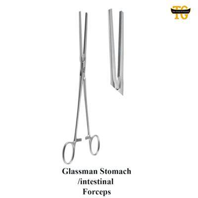 Glassman Stomach /intestinal Forceps, surgical instruments, TGI's own catalog photograph