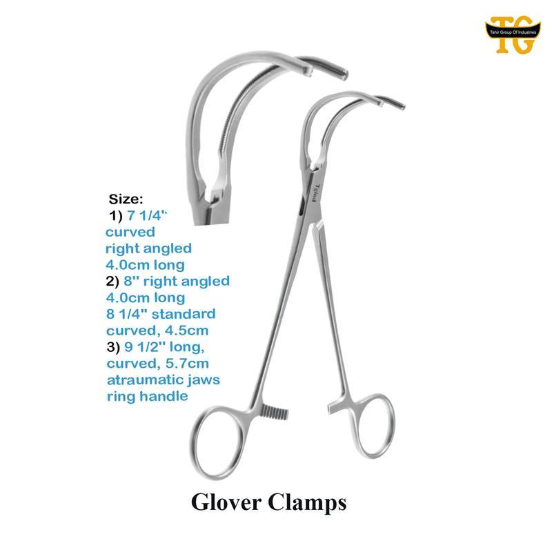 Glover Clamp, surgical instruments, TGI's own catalog photograph