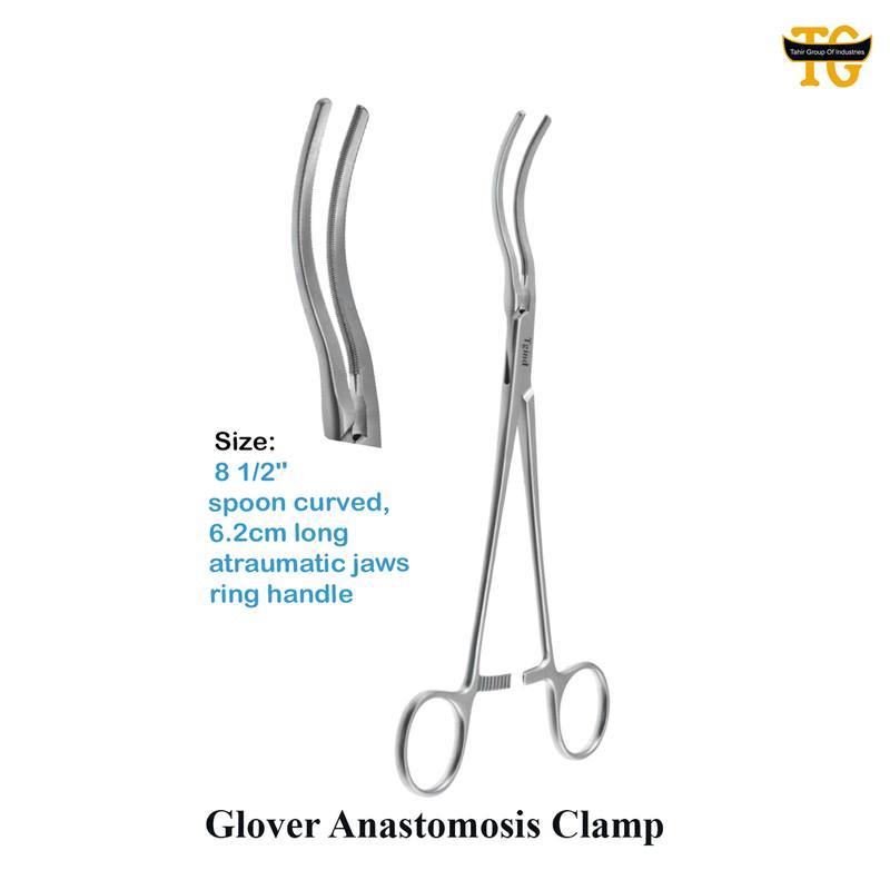 Glover Anastomosis Clamp, surgical instruments, TGI's own catalog photograph