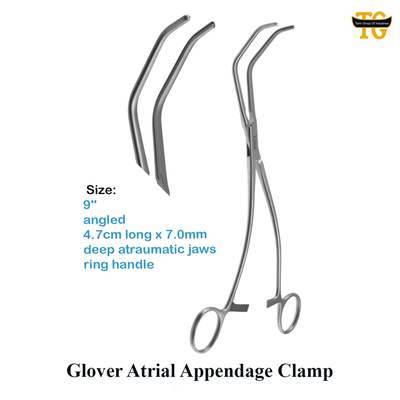 Glover Atrial Appendage Clamp, surgical instruments, TGI's own catalog photograph