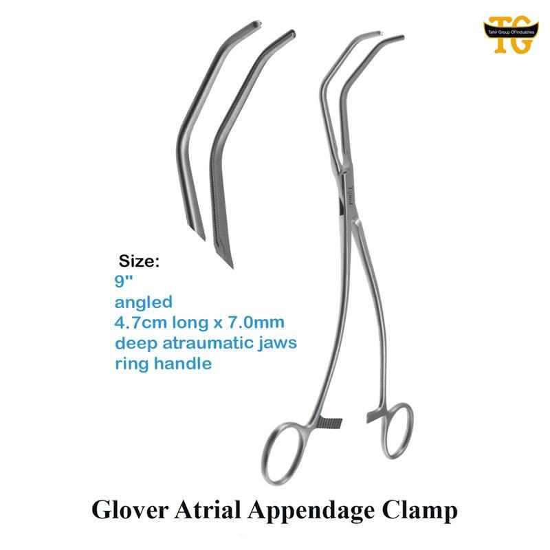 Glover Atrial Appendage Clamp, surgical instruments, TGI's own catalog photograph