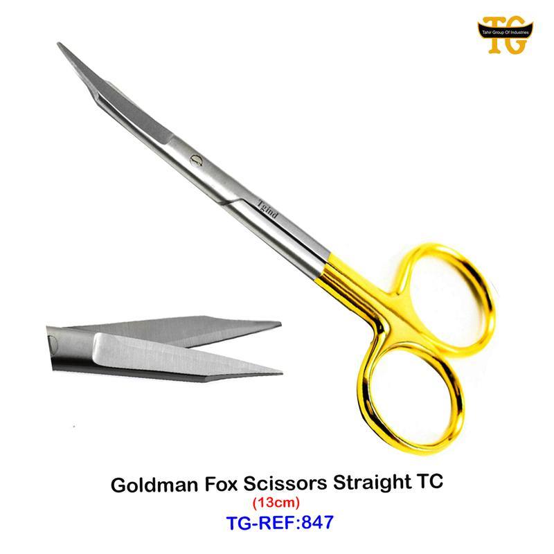 Goldman Fox Scissors Straight TC, dental instruments, TGI's own catalog photograph