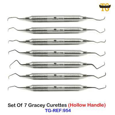Gracey Scaler Set, dental instruments, TGI's own catalog photograph