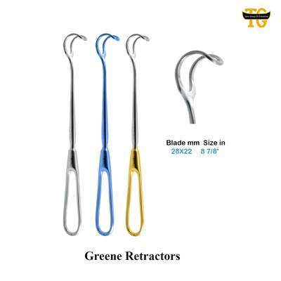 Greene Retractor, surgical instruments, TGI's own catalog photograph
