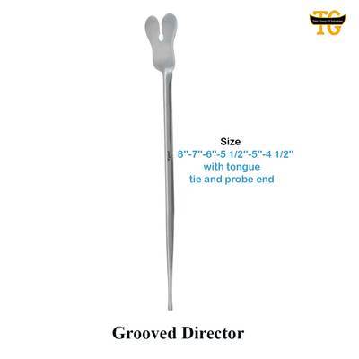 Grooved Director, surgical instruments, TGI's own catalog photograph
