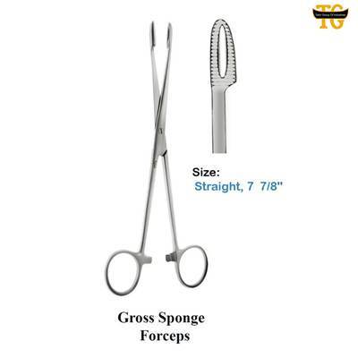 Gross Sponge Forceps, surgical instruments, TGI's own catalog photograph
