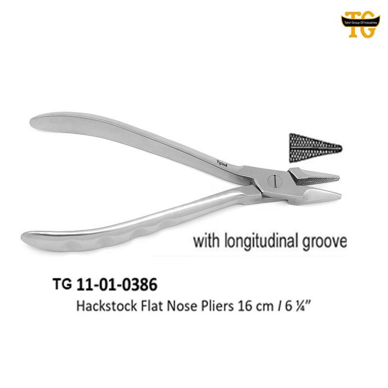 Hackstock Flat Nose Plier, orthopedic instruments, TGI's own catalog photograph