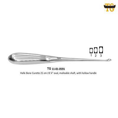 Halle Bone Curette, orthopedic instruments, TGI's own catalog photograph