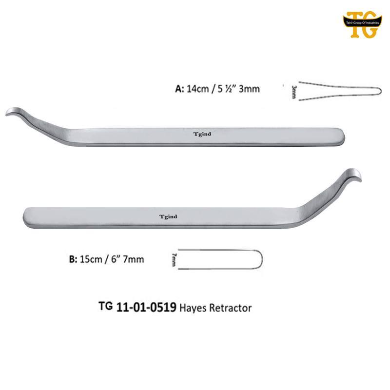 Hayes Retractor, orthopedic instruments, TGI's own catalog photograph