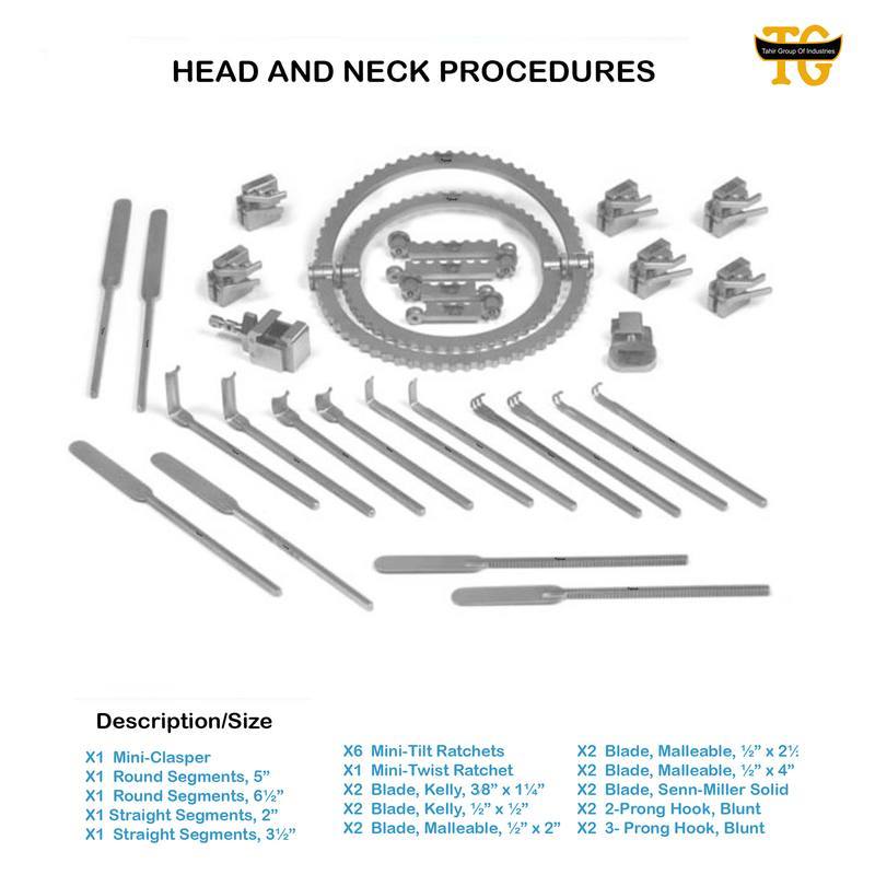 HEAD AND NECK PROCEDURES, surgical instruments, TGI's own catalog photograph
