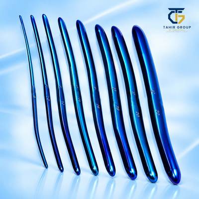 Hegar Dilator Set Blue, gynecology instruments, TGI's own catalog photograph