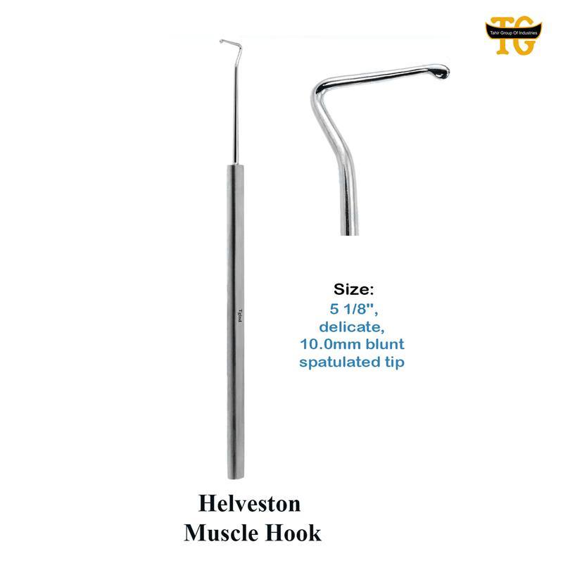 Helveston Muscle Hook, surgical instruments, TGI's own catalog photograph