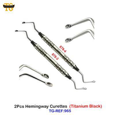 2Pcs Hemingway Curettes (Titanium Black), TGI's own catalogue photograph