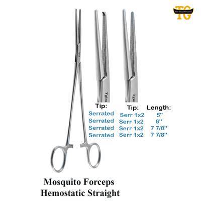 Mosquito Forceps Hemostatic Straight, surgical instruments, TGI's own catalog photograph