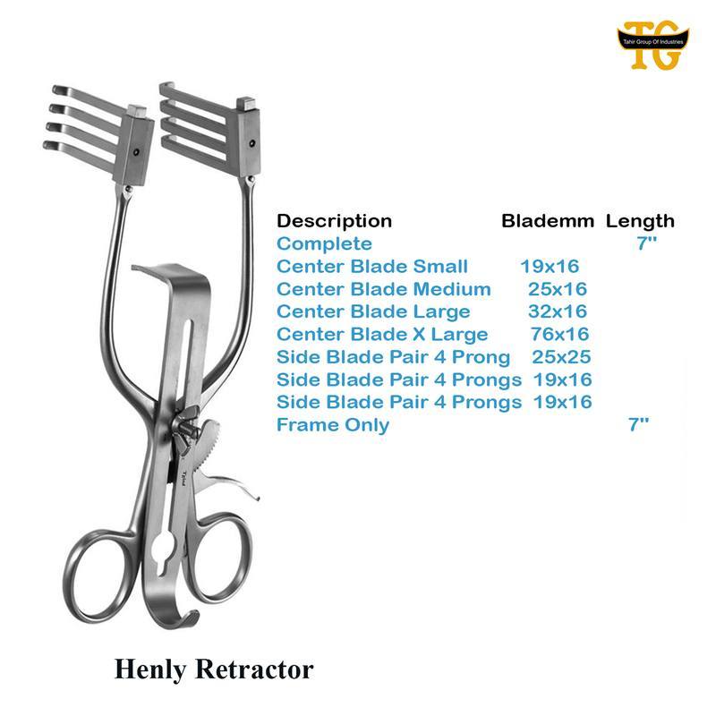 Henly Retractor, surgical instruments, TGI's own catalog photograph