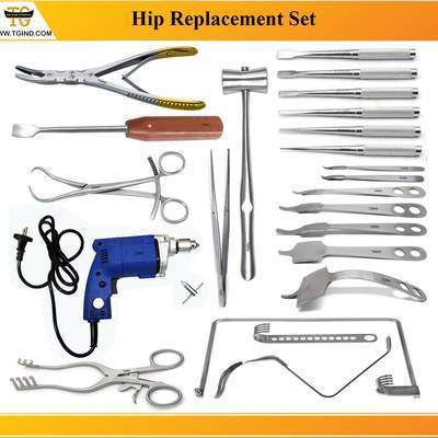 Hip Replacement Set, orthopedic instruments, TGI's own catalog photograph