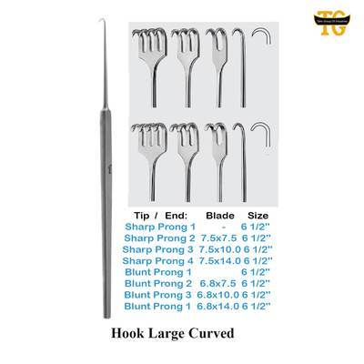 Hook Large Curved, surgical instruments, TGI's own catalog photograph