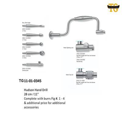 Hudson Hand Drill, orthopedic instruments, TGI's own catalog photograph