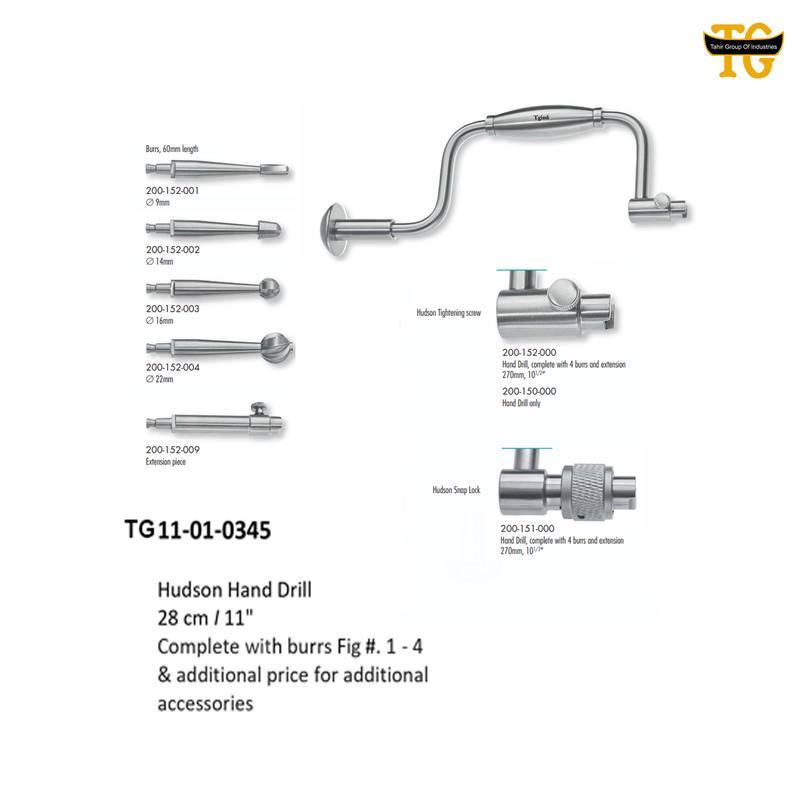 Hudson Hand Drill, orthopedic instruments, TGI's own catalog photograph