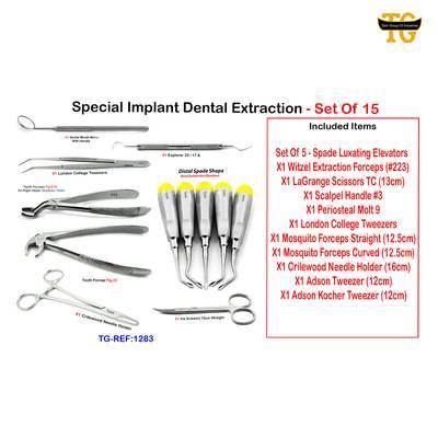 Special Implant Dental Extraction - Set Of 15, TGI's own catalog photograph