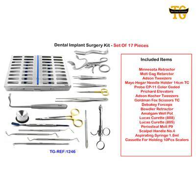 Dental Implant Surgery Kit - Set Of 17 Pieces, dental instruments, TGI's own catalog photograph