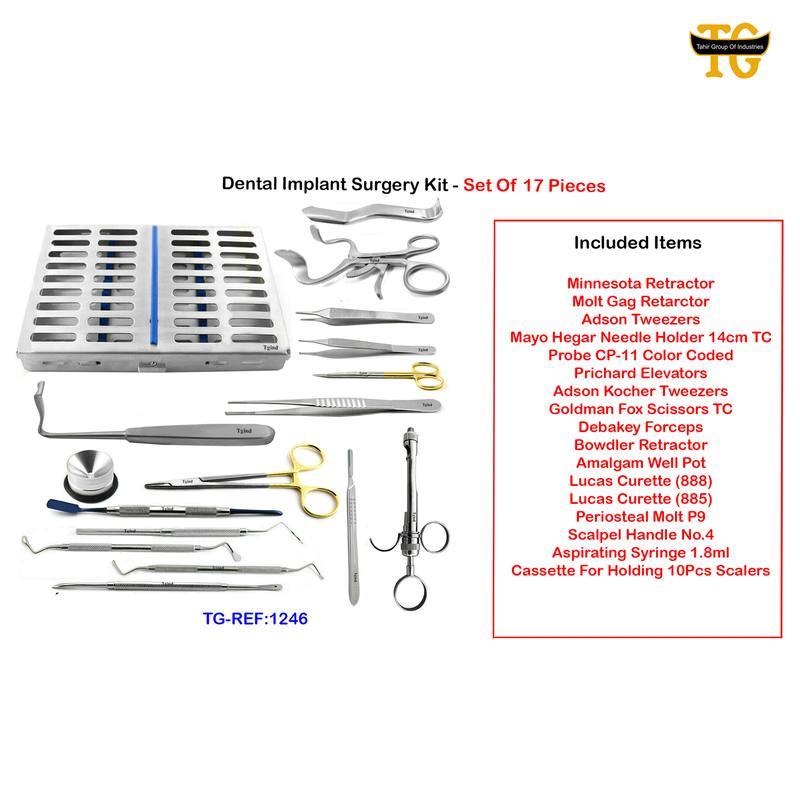 Dental Implant Surgery Kit - Set Of 17 Pieces, dental instruments, TGI's own catalog photograph