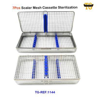 7Pcs Scaler Mesh Cassette Sterilization, dental instruments, TGI's own catalog photograph