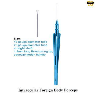 Intraocular Foreign Body Forceps, surgical instruments, TGI's own catalog photograph