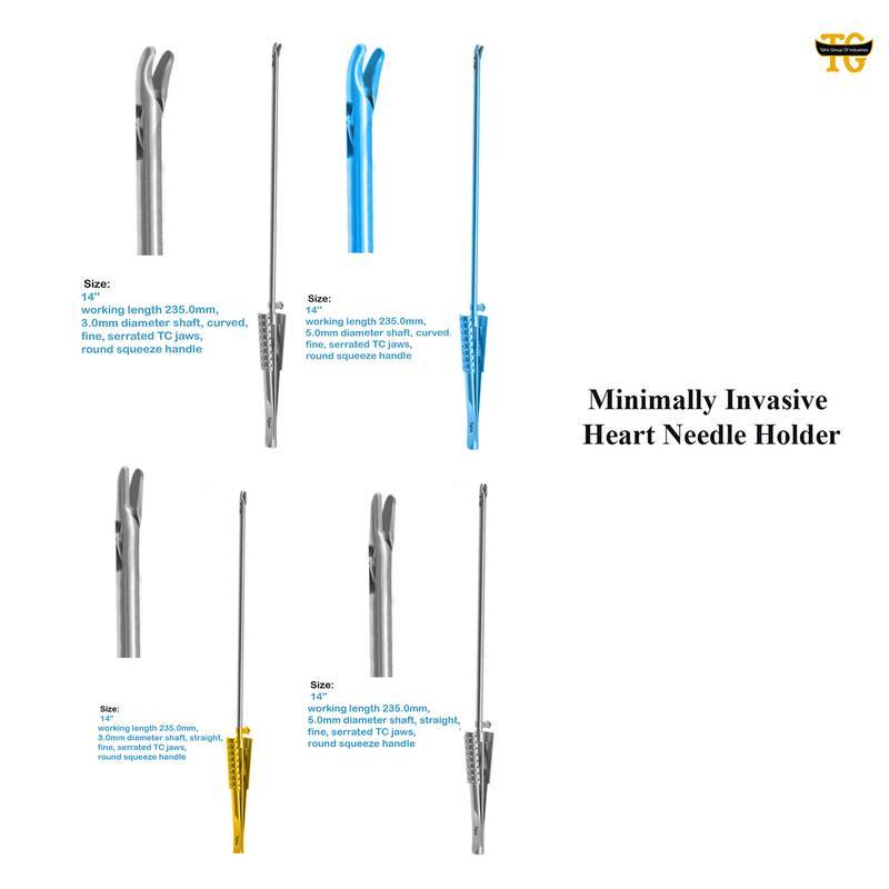 Minimally Invasive Heart Needle Holder, surgical instruments, TGI's own catalog photograph