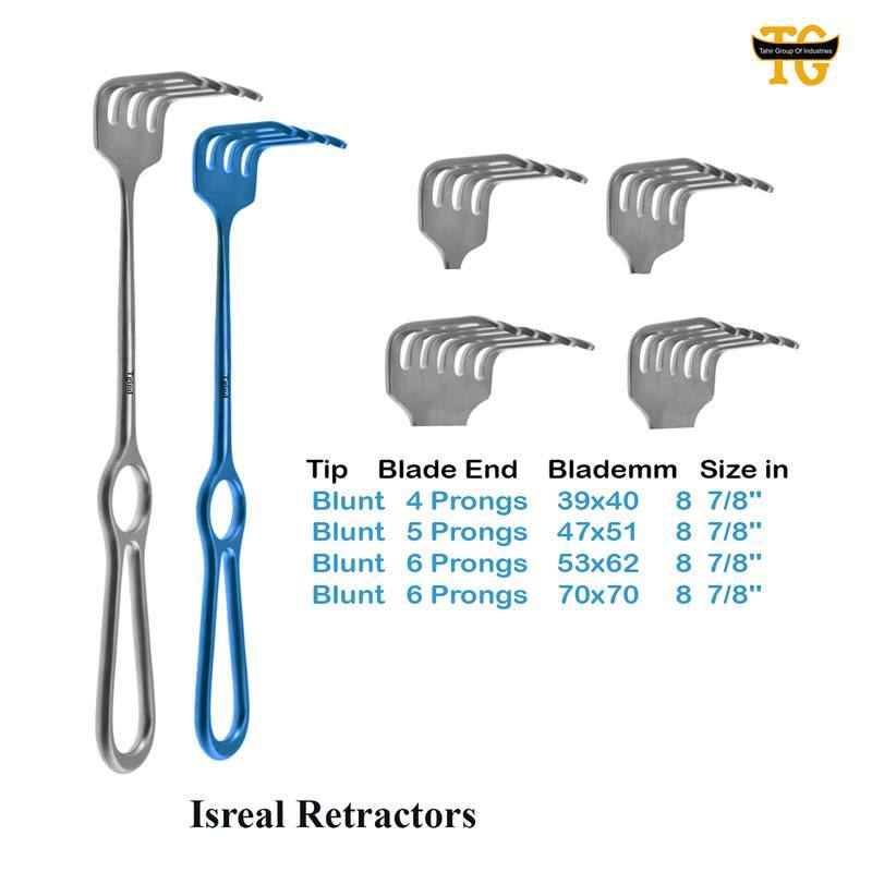 Isreal Retractors, surgical instruments, TGI's own catalog photograph