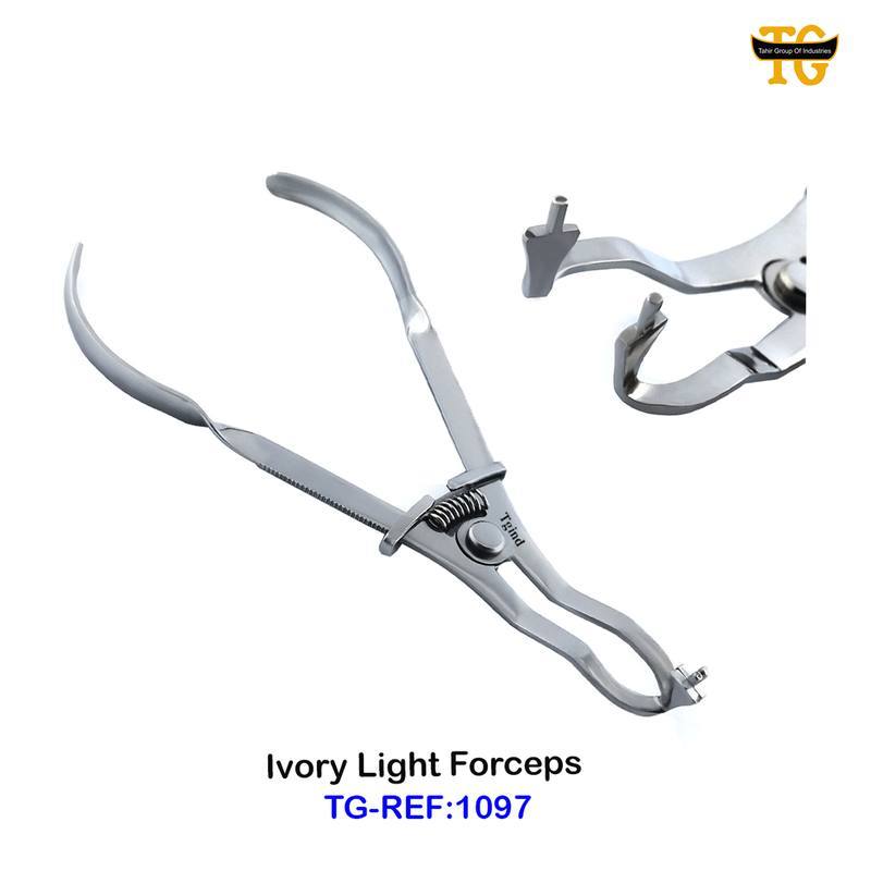Ivory Light Clamp Forceps, dental instruments, TGI's own catalog photograph