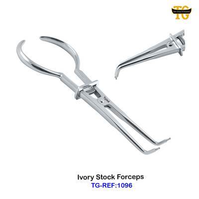 Rubber Dam Ivory Stokes Clamp Forceps, dental instruments, TGI's own catalog photograph