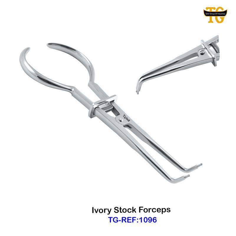 Rubber Dam Ivory Stokes Clamp Forceps, dental instruments, TGI's own catalog photograph