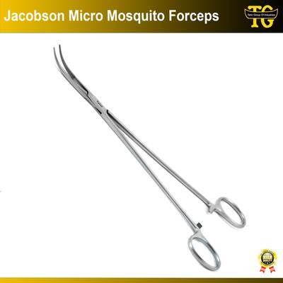 Jacobson Micro Mosquito Forceps, surgical instruments, TGI's own catalog photograph