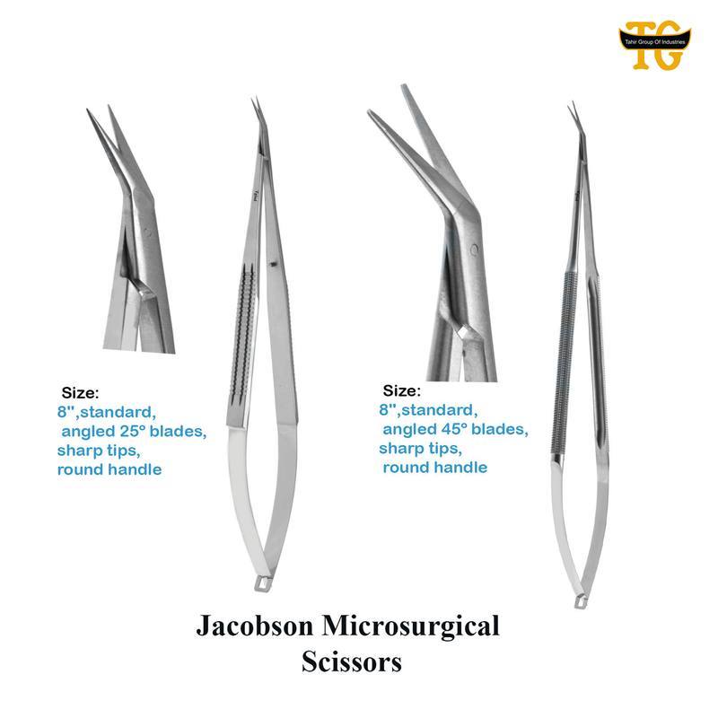 Jacobson Microsurgical Scissors, surgical instruments, TGI's own catalog photograph